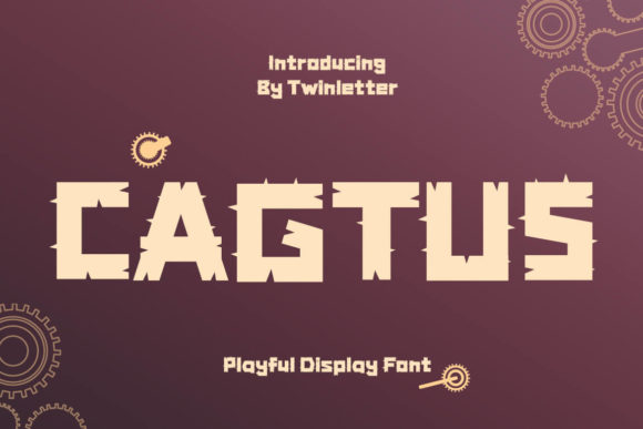 Cagtus: A Bold and Thick Display Font for Makers