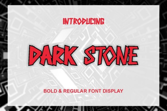 Dark Stone: A Bold and Think Lettered Display Font