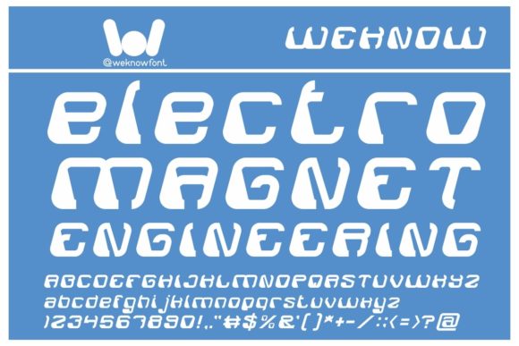 Electro Magnet: A Bold and Techno Display Font for Modern Design