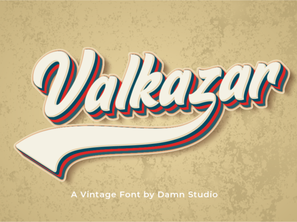Enhance Your Brand with Valkazar: A Retro Cursive Display Font