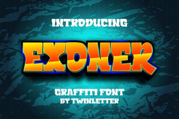 Exoner: A Bold Graffiti Styled Display Font for Creative Projects