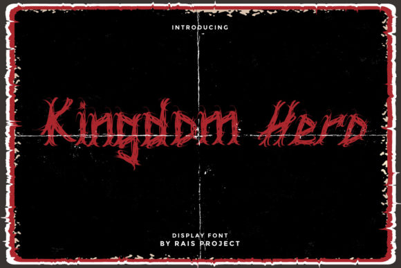 Kingdom Hero: A Crafted Display Font for Dark & Creepy Projects