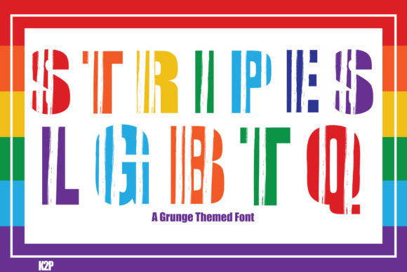 Stripes LGBTQ: A Bold and Festive Display Font for Editorial Design