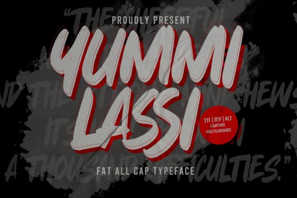 Transform Your Brand with Yummi Lassi Graffiti Font