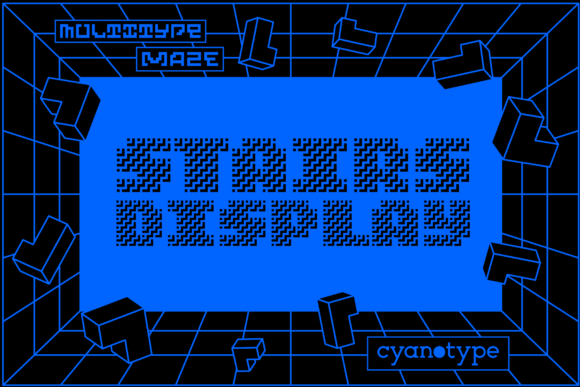 Unleash Creativity with MultiType Maze Stairs Display Font